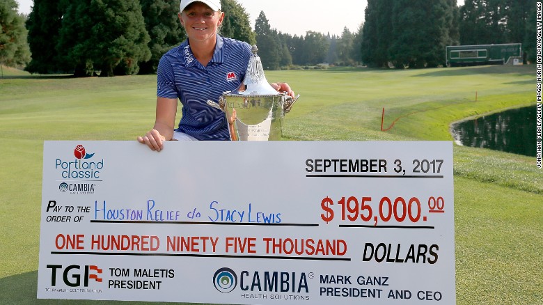 Stacy Lewis quyên góp toàn bộ tiền thưởng cho Houston khi vô địch giải LPGA
