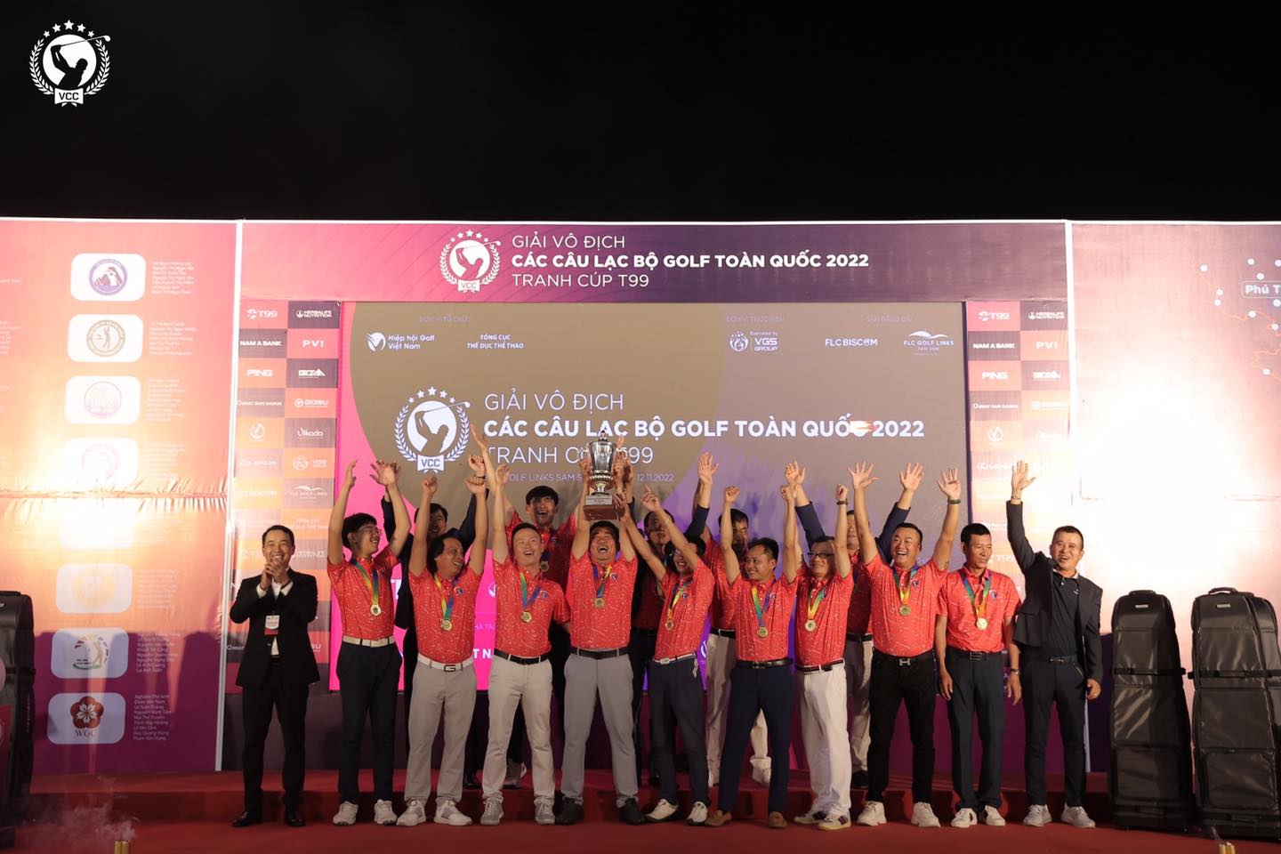 CLB họ Lê phía Nam và hội Golf Bà Rịa - Vũng Tàu trở thành tân vô địch giải đấu VCC 2022 - tranh Cup T99