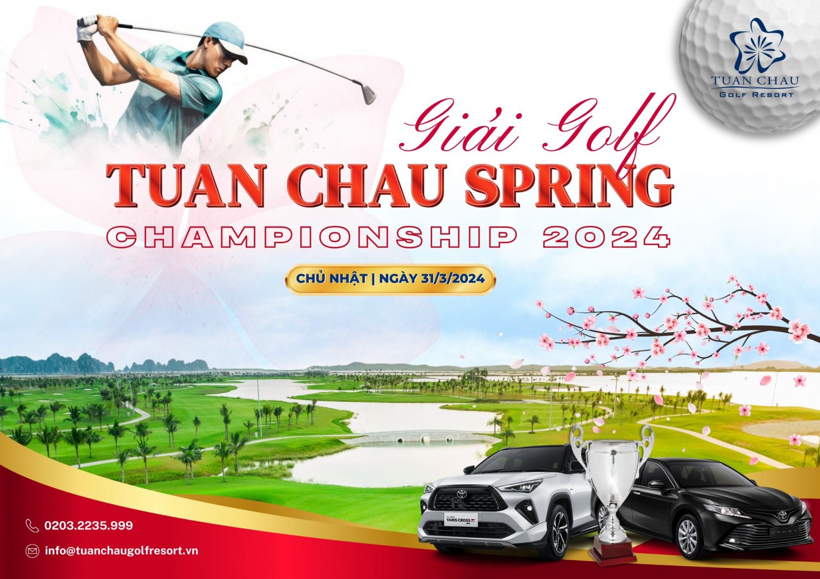 Sân Golf Tuần Châu khởi động Giải Golf Mùa Xuân 2024 quy mô và hoành tráng