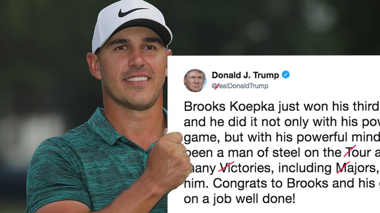 Tổng thống Donald Trump chúc mừng, gọi Brooks Koepka là ‘người thép’