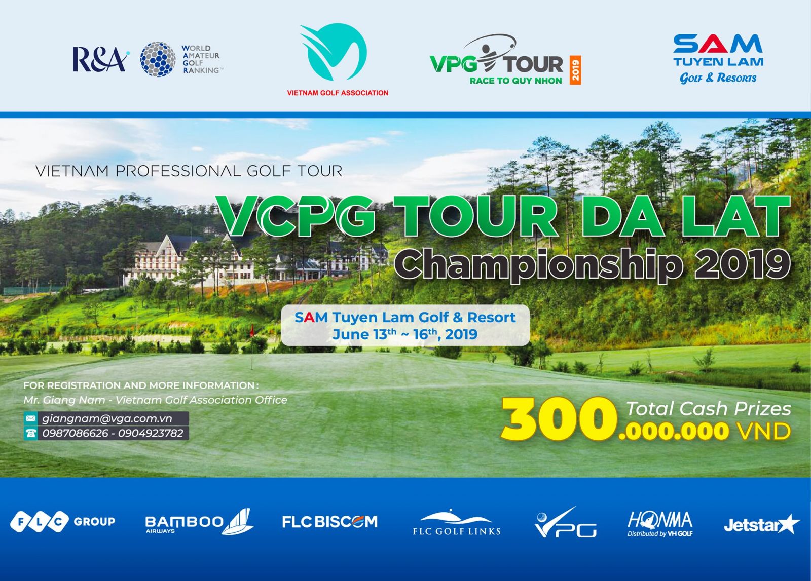 50 golfer hàng đầu đua tranh giải thưởng 300 triệu tại VPGTour Đà Lạt