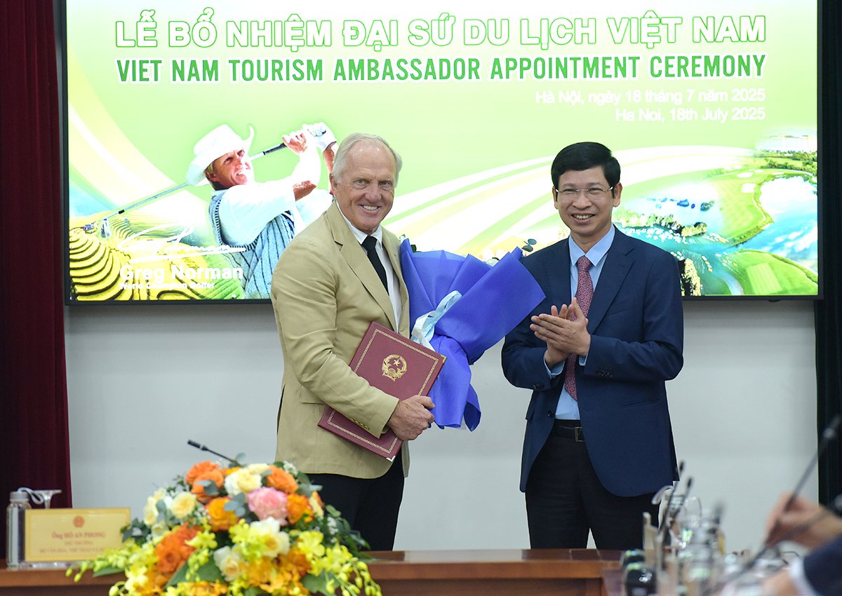 Huyền thoại golf Greg Norman tiếp tục giữ vai trò Đại sứ Du lịch Việt Nam giai đoạn 2025-2030