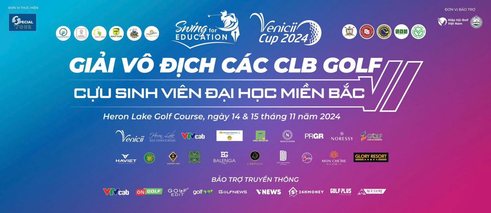 11 CLB sẵn sàng tranh cúp VENICII tại Giải Golf Cựu Sinh viên Đại học miền Bắc lần 6