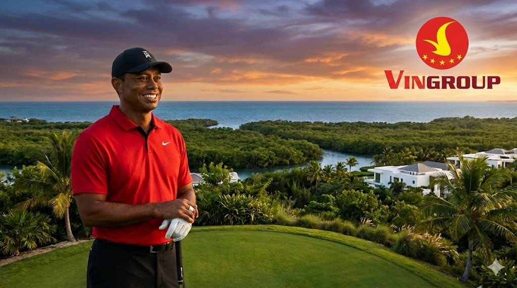 Tiger Woods tham gia thiết kế sân golf mới của tỷ phú Phạm Nhật Vượng
