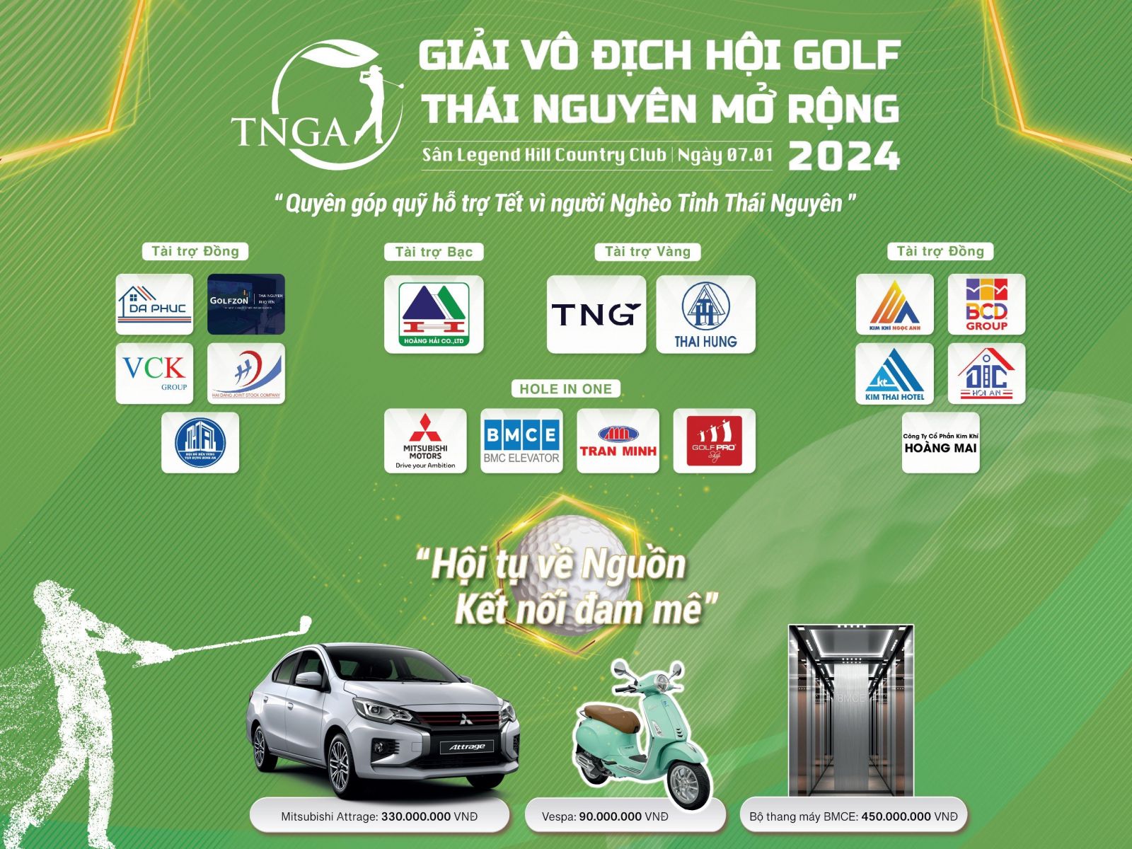Giải Vô Địch Hội Golf Thái Nguyên Mở Rộng 2024: Chia Sẻ Yêu Thương trong Mùa Tết Giáp Thìn