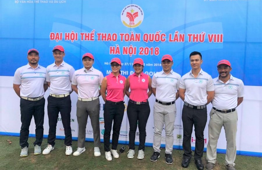 Golfer Trần Lê Duy Nhất và Tăng Thị Nhung dẫn đầu vòng 1 Đại hội TDTT